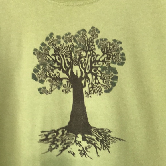 Lime Green Tree of Life T-shirt - Picture 3 of 4